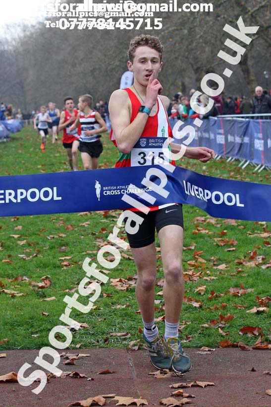 Boys under-15s British Athletics Liverpool Cross Challenge, Sefton Park, Liverpool. Photo:  David T. Hewitson/Sports for All Pics